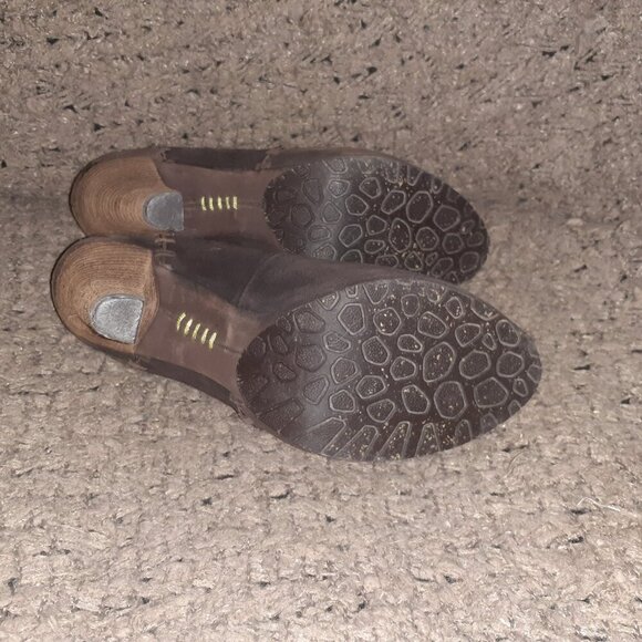 TERRA PLANA-Anthropolgie-High Heel-Brown Suede/Nubuck-Retro-Boho-Hippie-Sz 38-EX - Picture 8 of 8